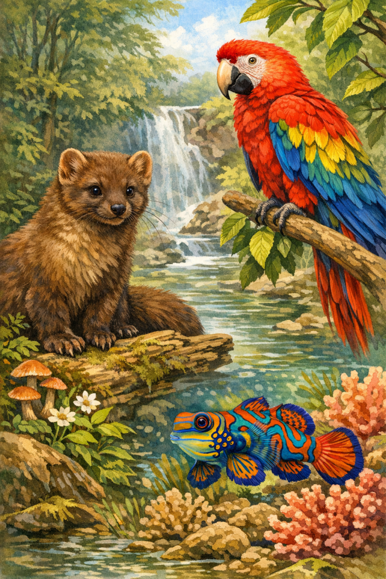 Why Mammals Lack Bright Colors Like Birds and Fish